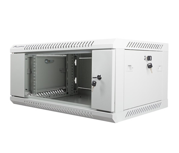 LANBERG Szafa instalacyjna wisząca 19'' 4U 600X450mm szara (drzwi szklane) WF01-6404-10S - 455386 - zdjęcie